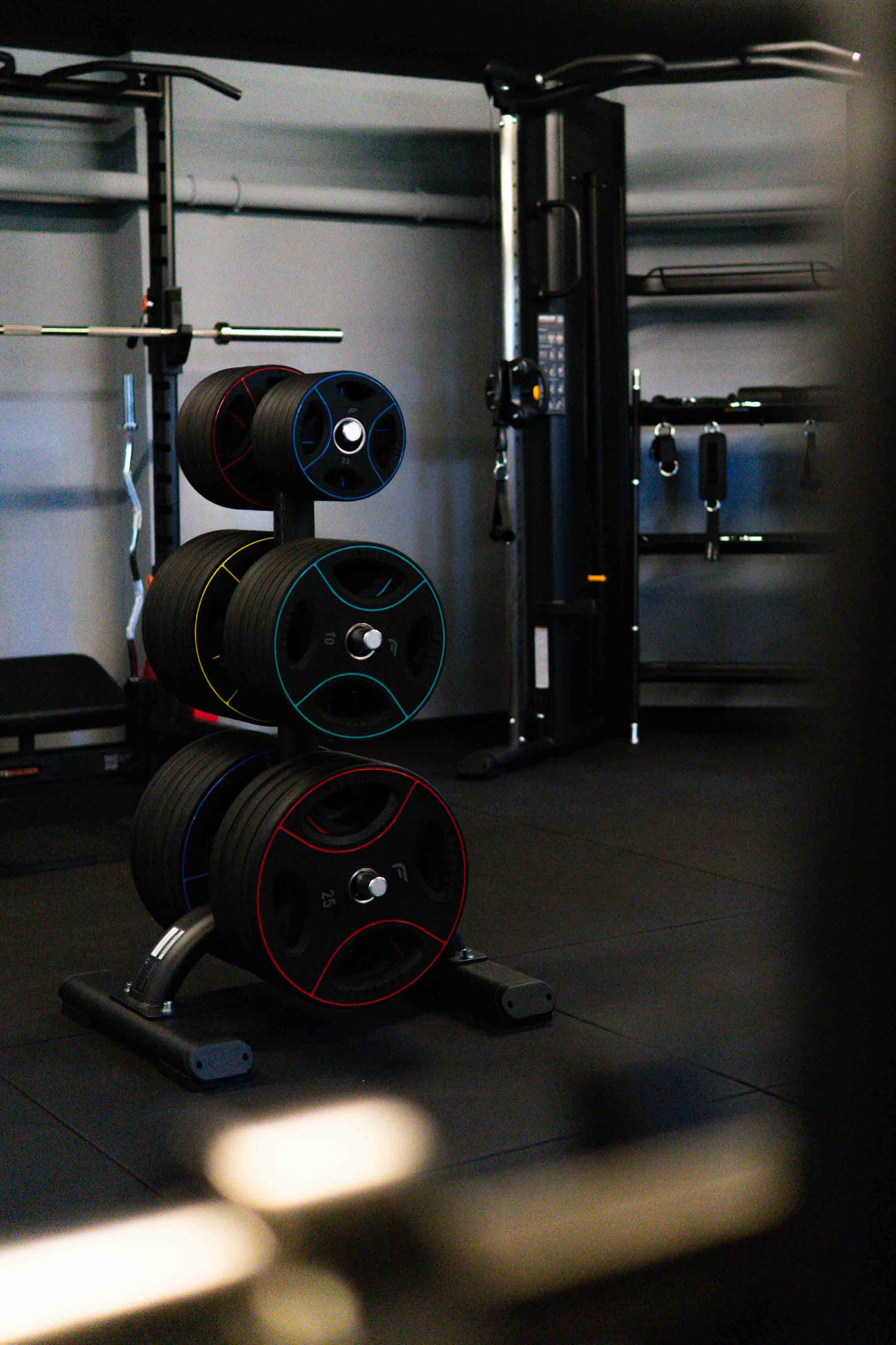 Kurzhantel-Rack im Smart Gym